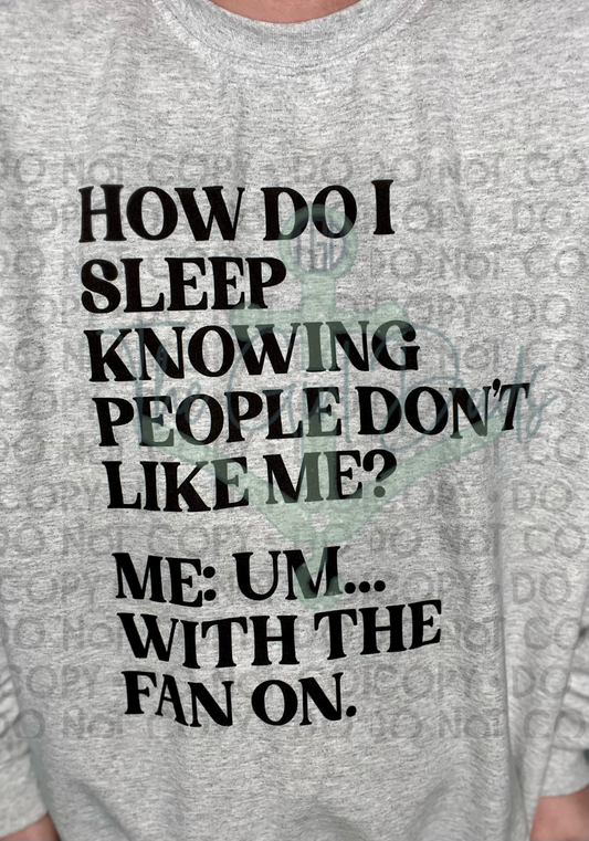 How Do I Sleep Top Design