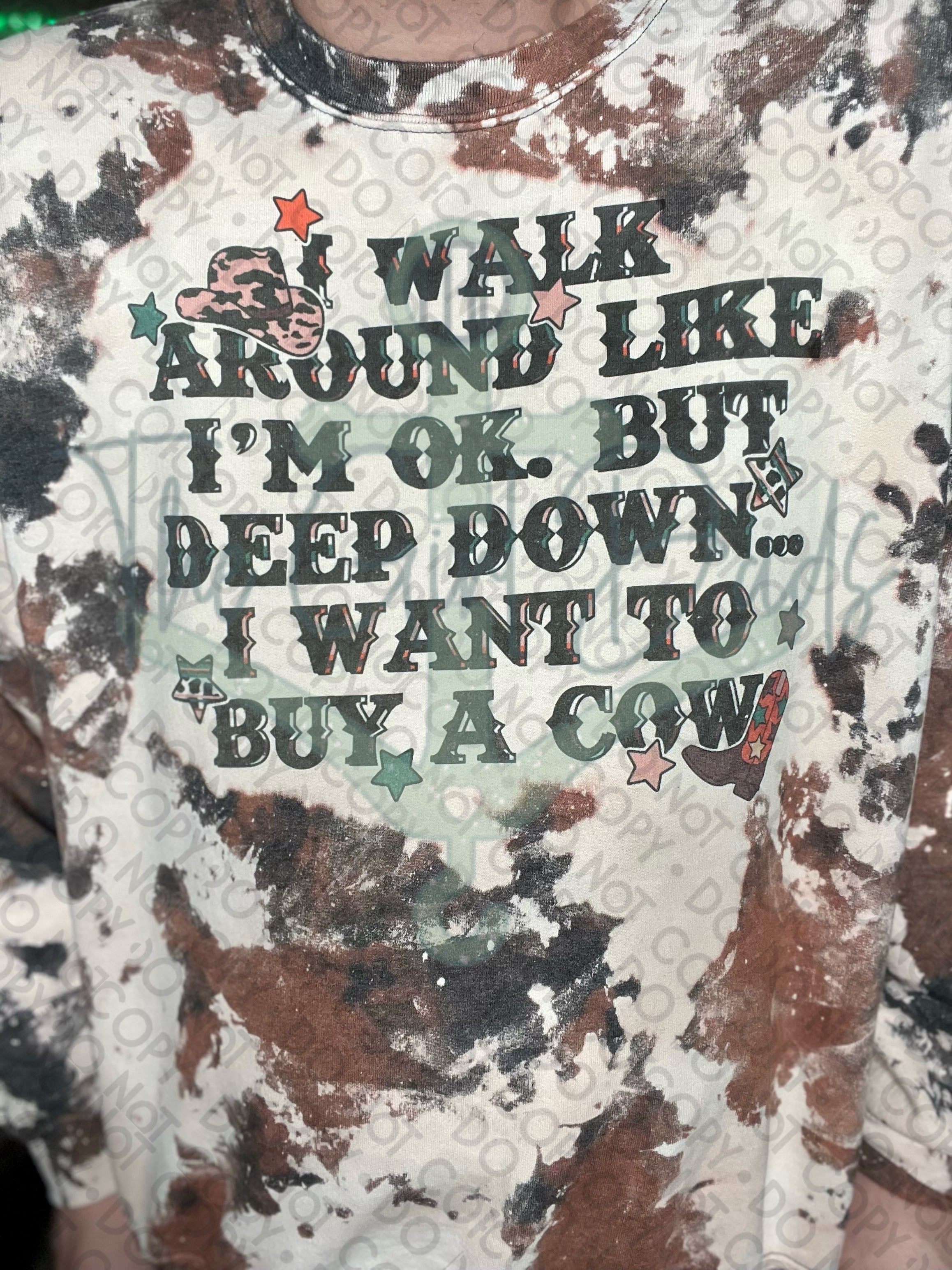 I Want To Buy A Cow Top Design