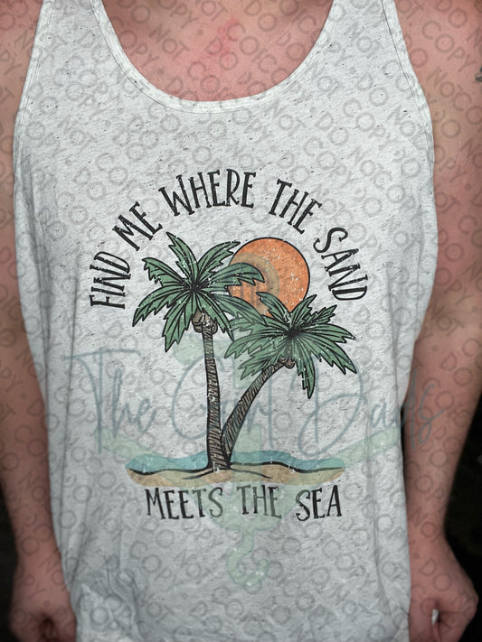 Find Me Where The Sand Meets The Sea (Front & Back) Top Design