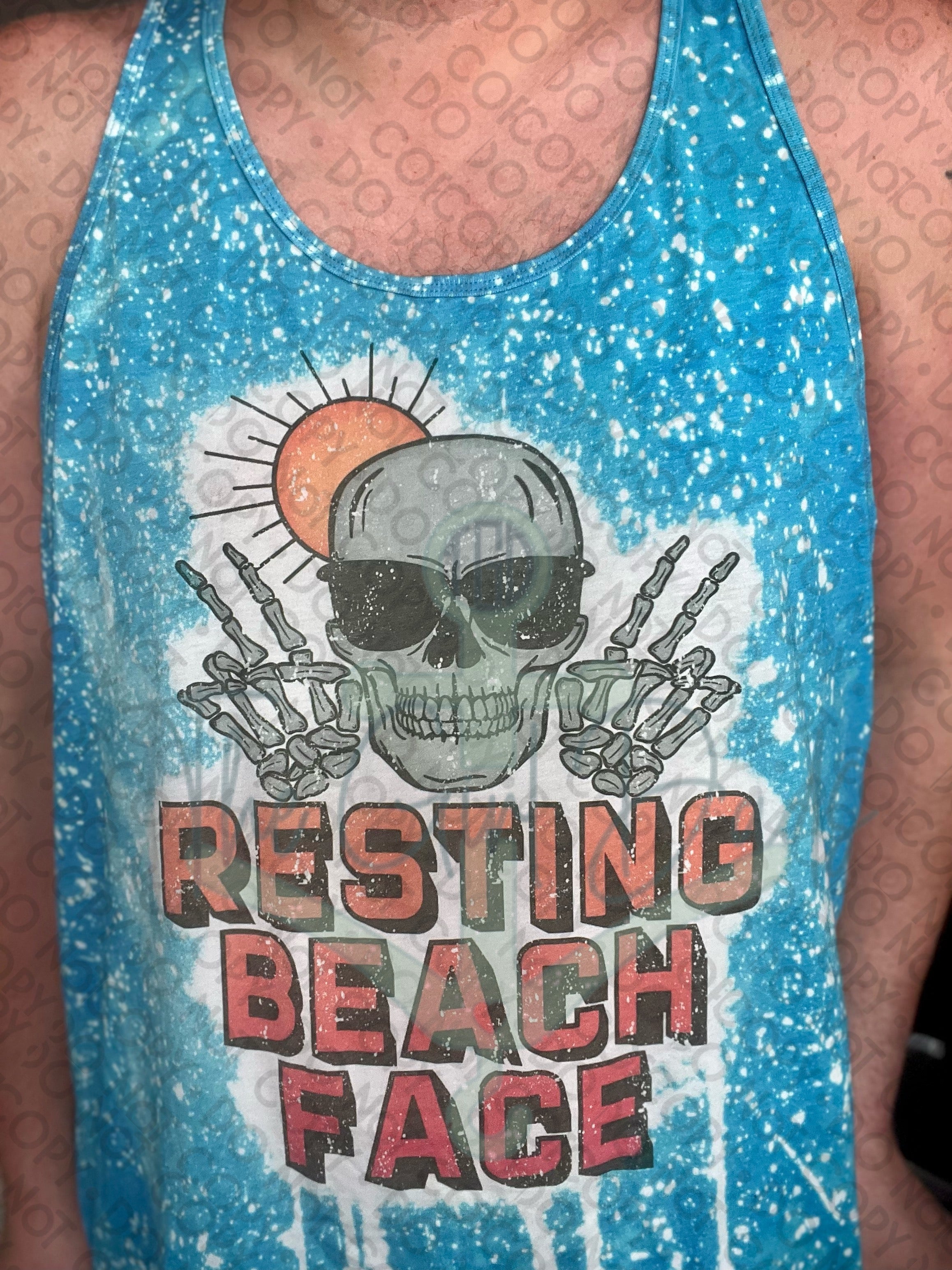 Resting Beach Face Top Design