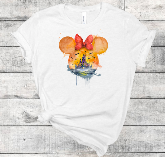 Halloween Castle (With Bow) Tee