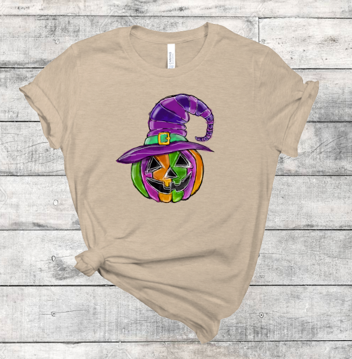 Pumpkin Witch Hat Tee