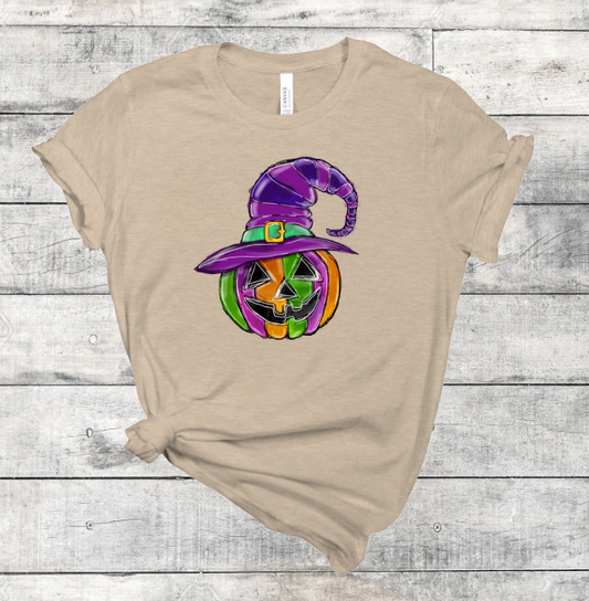 Pumpkin Witch Hat Tee