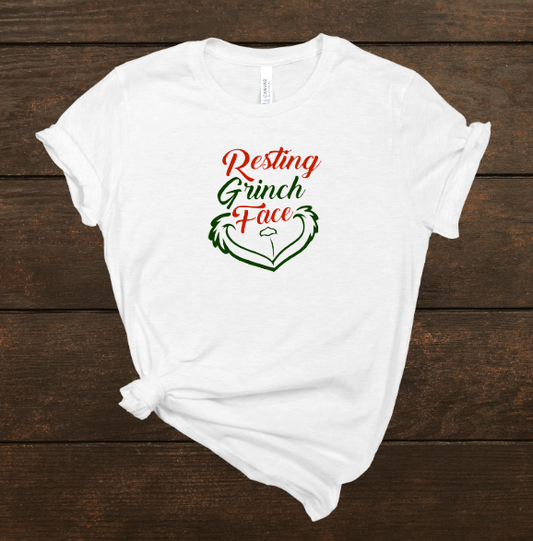 Resting Grinch Face Top Design