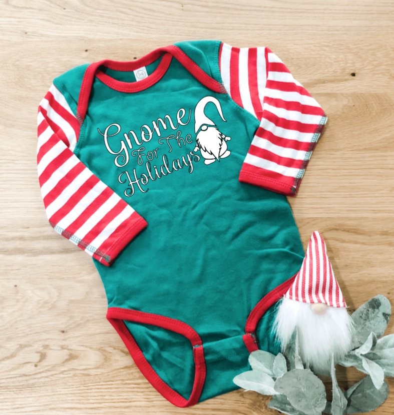 Gnome For The Holidays Onesie