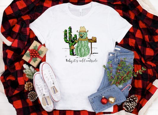 Cactus Snowman Cowboy Hat Top Design