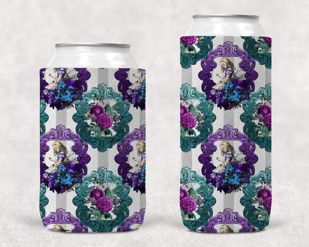 Alice Purple and Teal Koozie