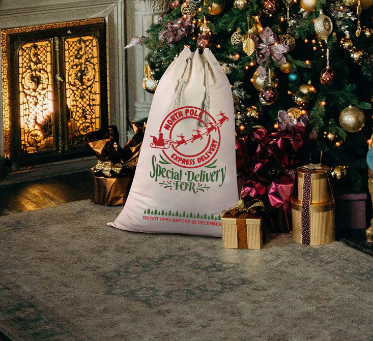 North Pole Special Delivery Santa Sack