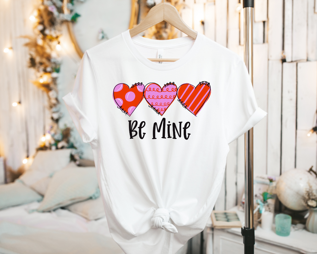 Be Mine Three Hearts Top Design