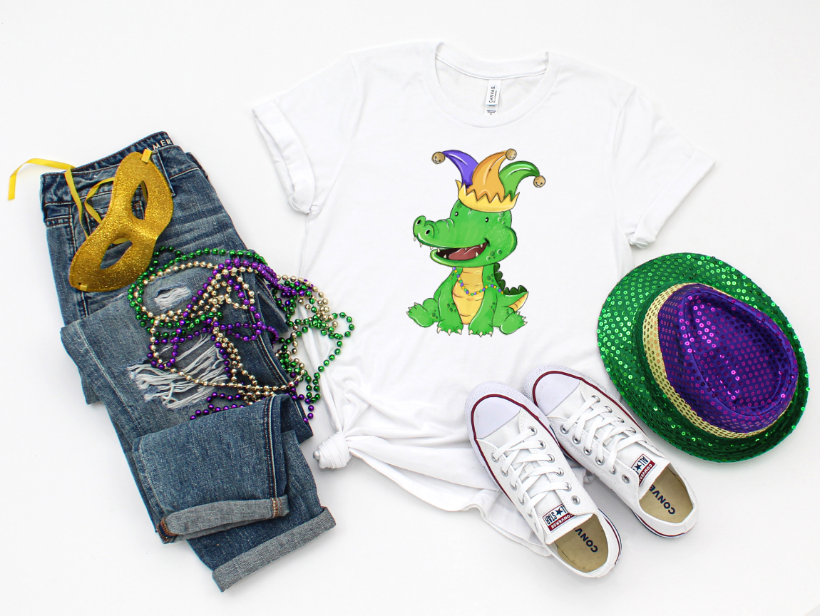 Mardi Gras Gator Top Design