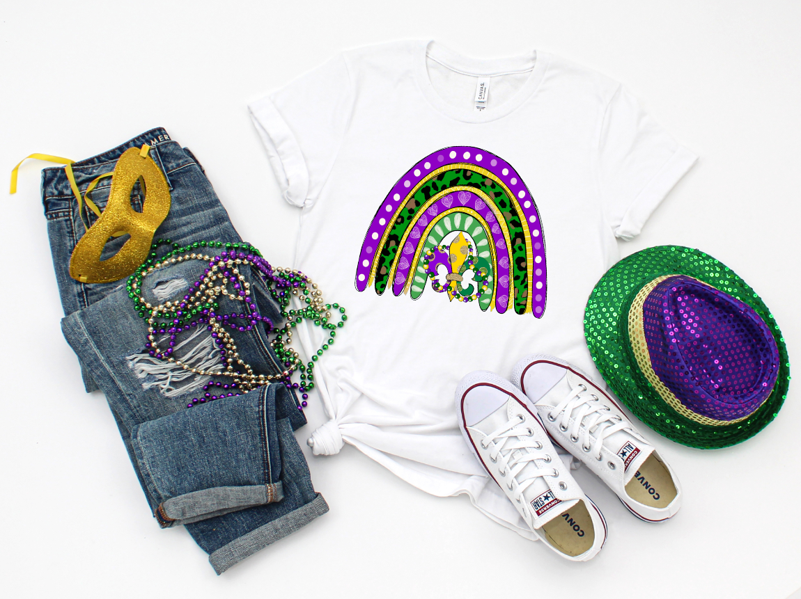 Mardi Gras Rainbow I Top Design