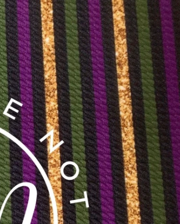 Mardis Gras Striped Bow Fabric
