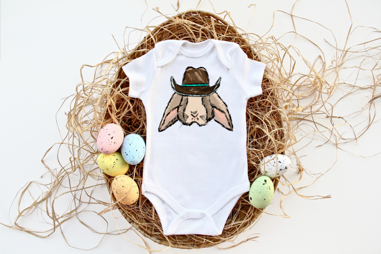 Bunny Cowboy Hat Top Design