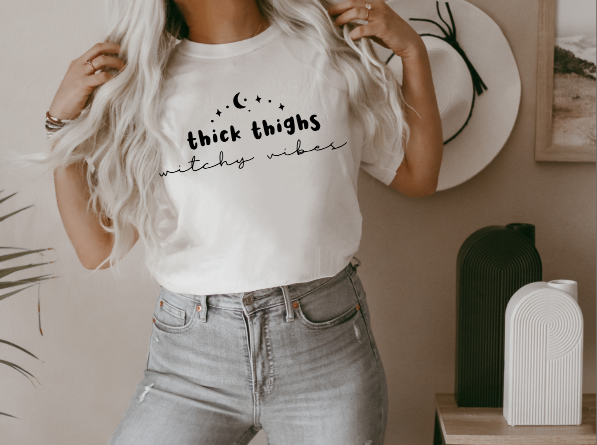 Thick Thighs Witchy Vibes Top Design