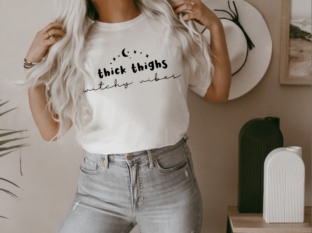 Thick Thighs Witchy Vibes Top Design