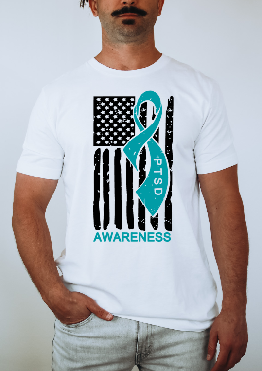 PTSD Awareness Flag Top Design