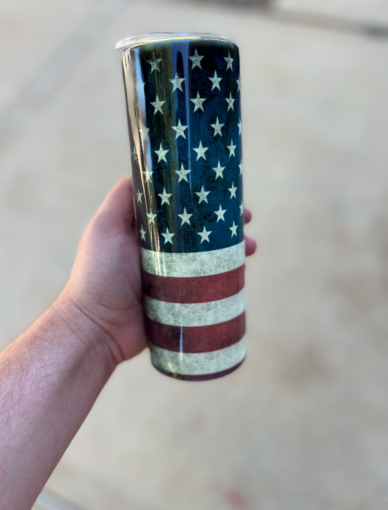 Distressed Flag Drinkware