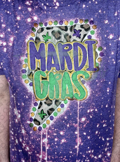 Mardi Gras Lightning Bolt Top Design