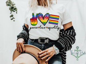 Peace Love Equality Top Design