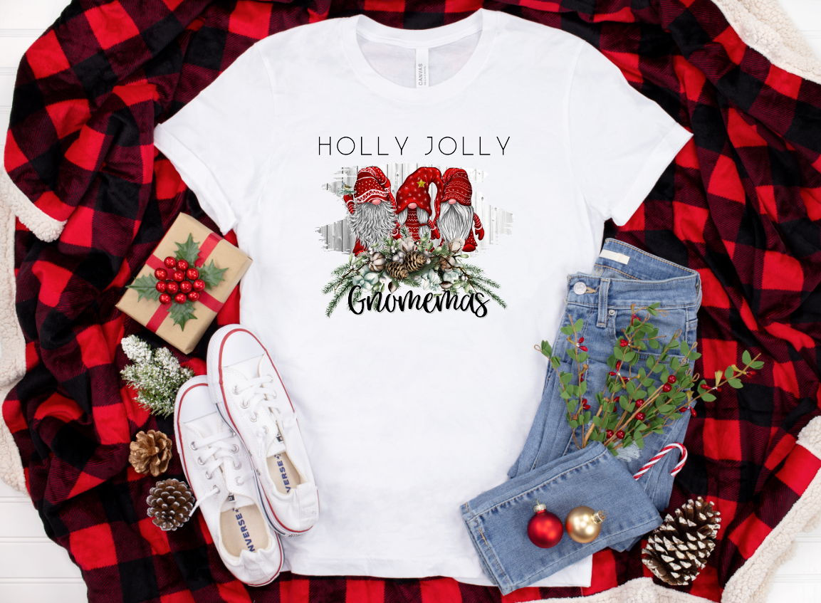 Holly Jolly Gnome Top Design