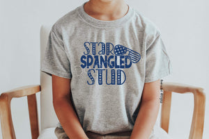 Star Spangled Stud (Toddler & Youth) Screen Print Top Design