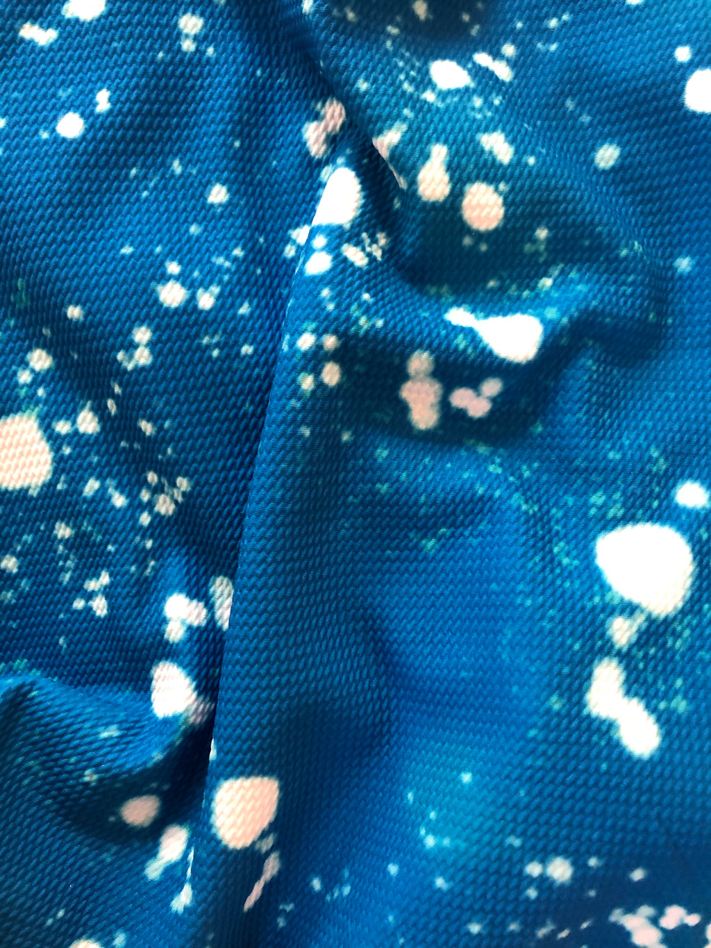 Light Blue Faux Bleach Bow Fabric
