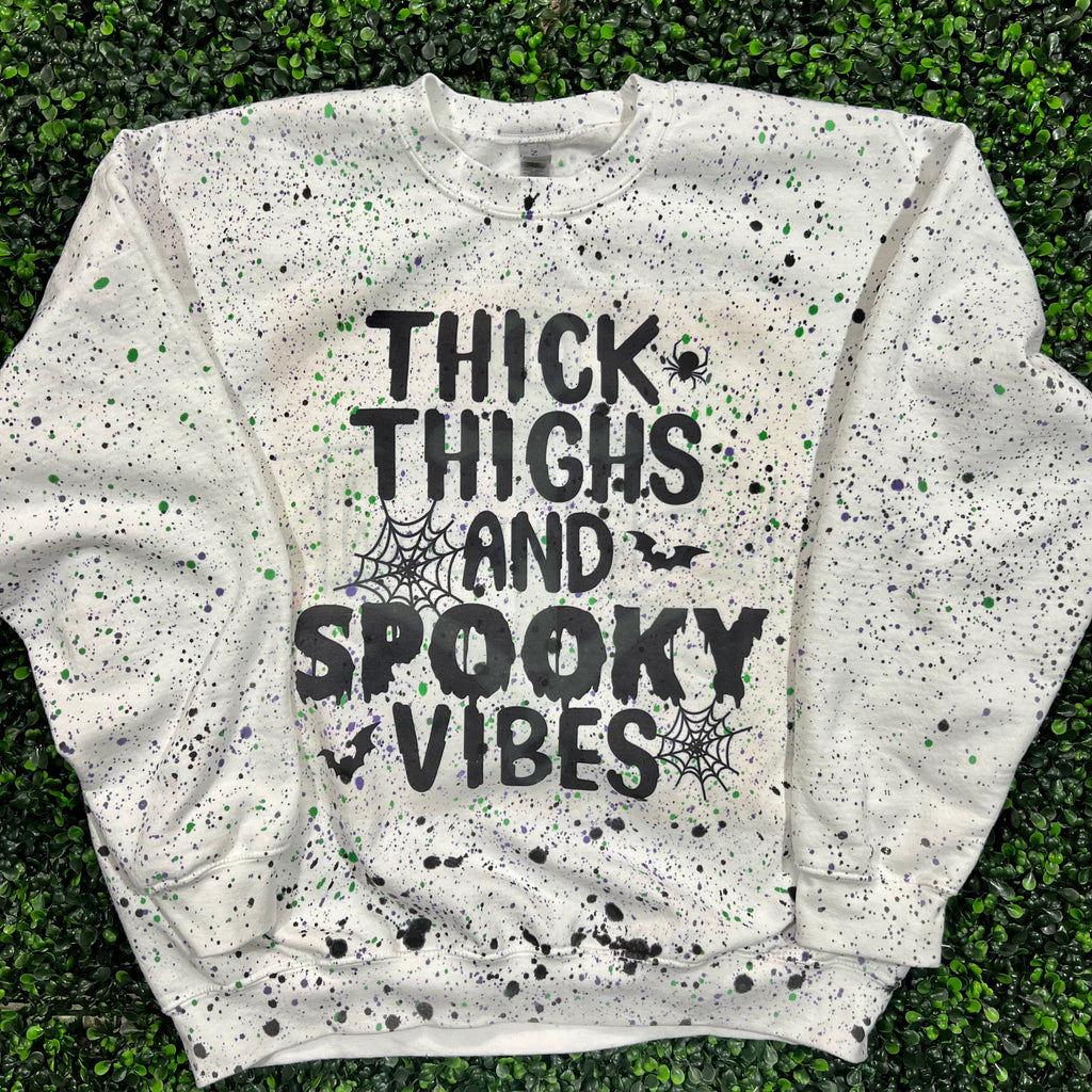 Thick Thighs And Spooky Vibes Top Design