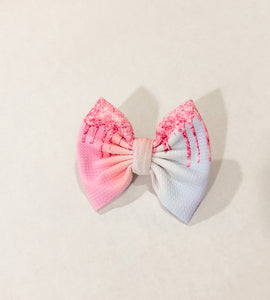 Pink Glitter Drips Bow Preorder