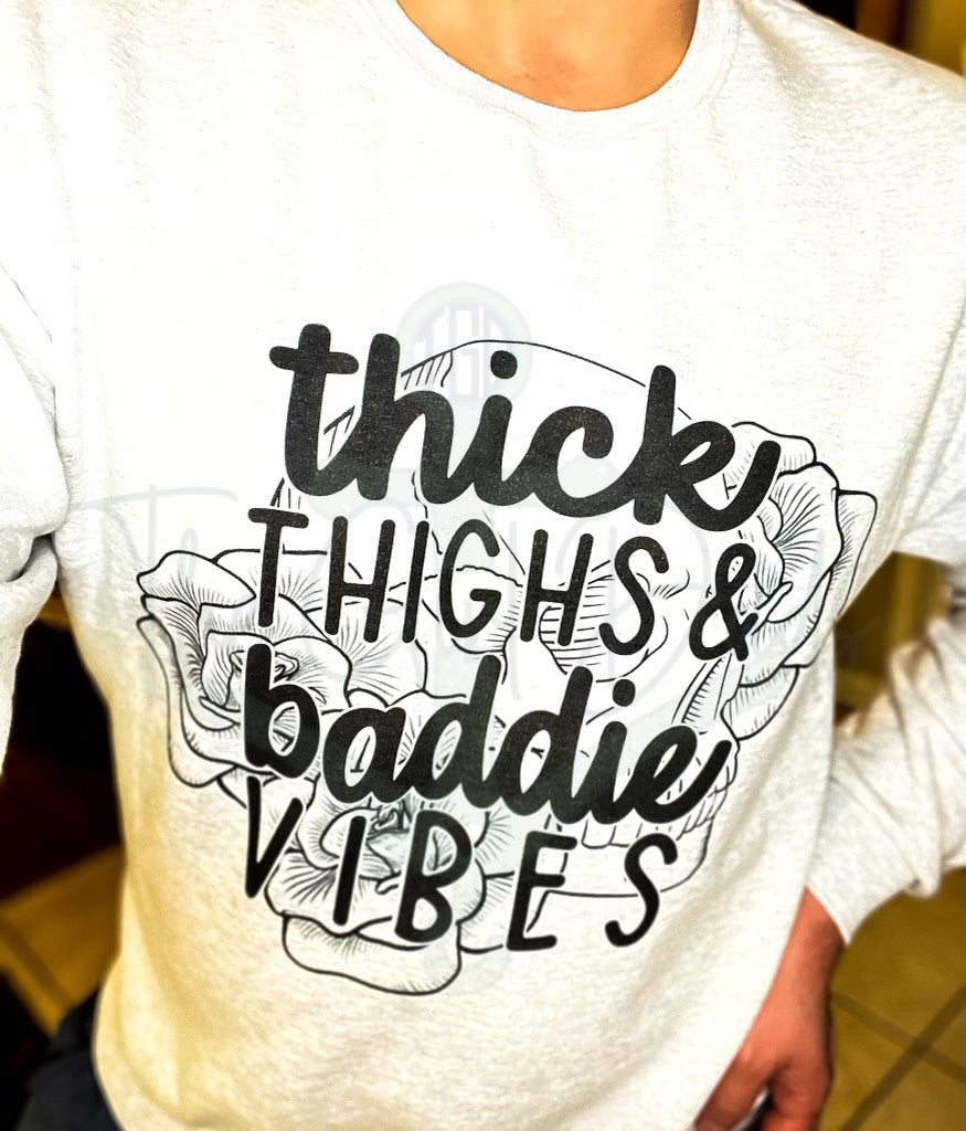 Thick Thighs Baddie Vibes Top Design