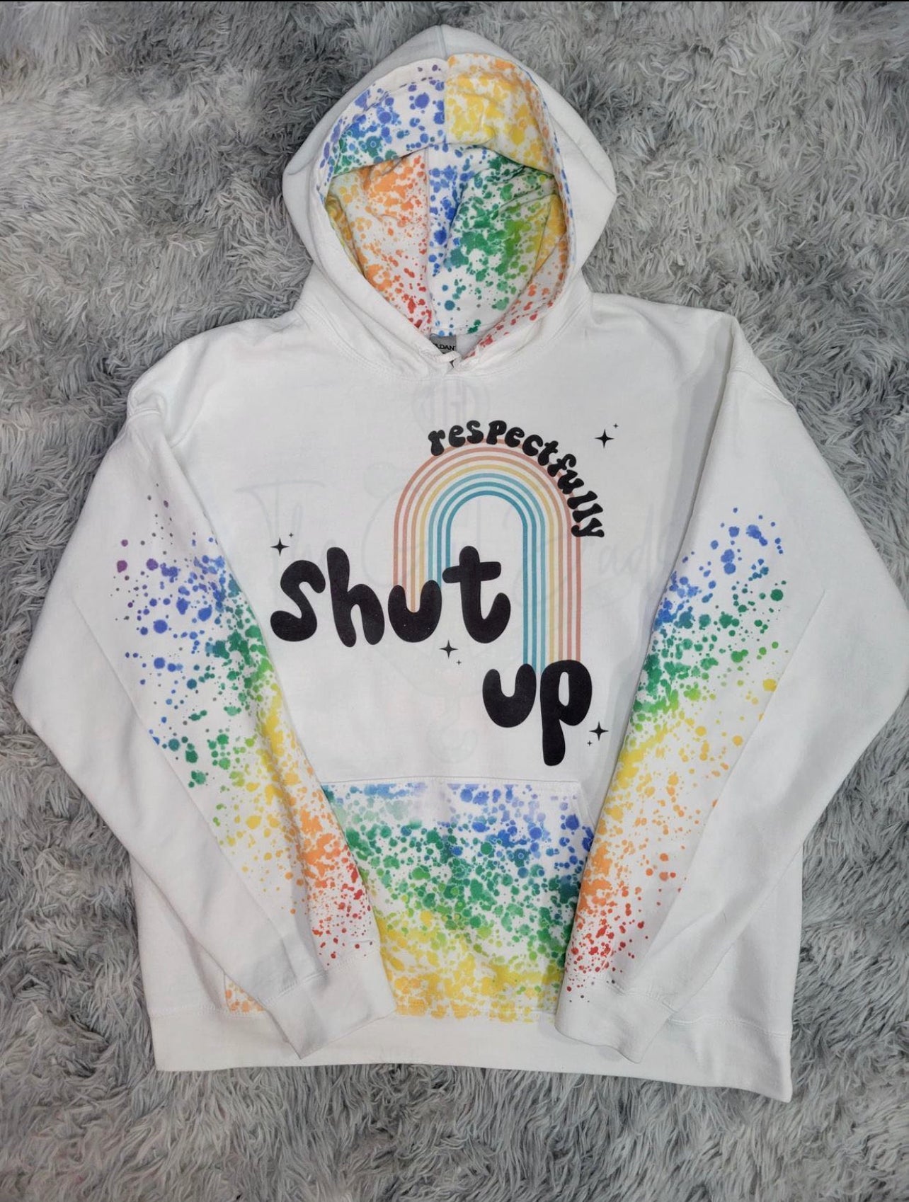 Respectfully Shut Up Top Design