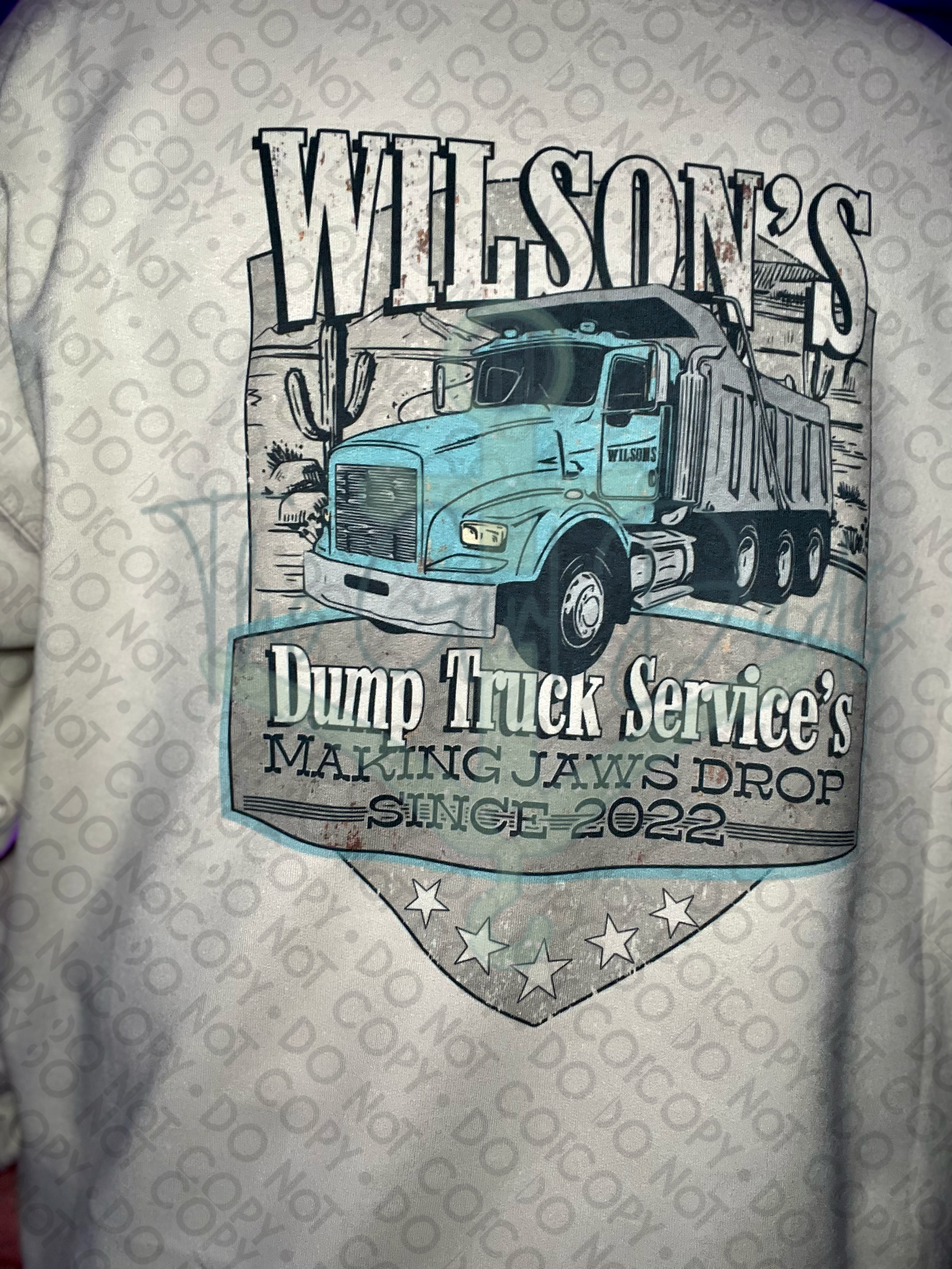Wilson's Dump Truck (Front & Back) Top Design