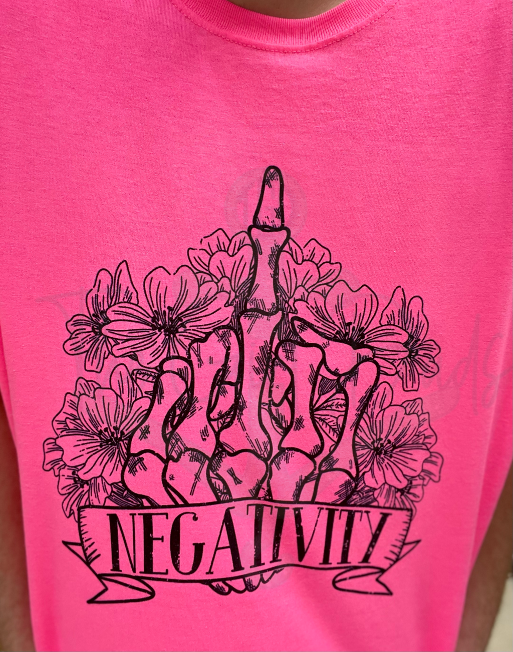 Fuck Negativity (All Black) Top Design