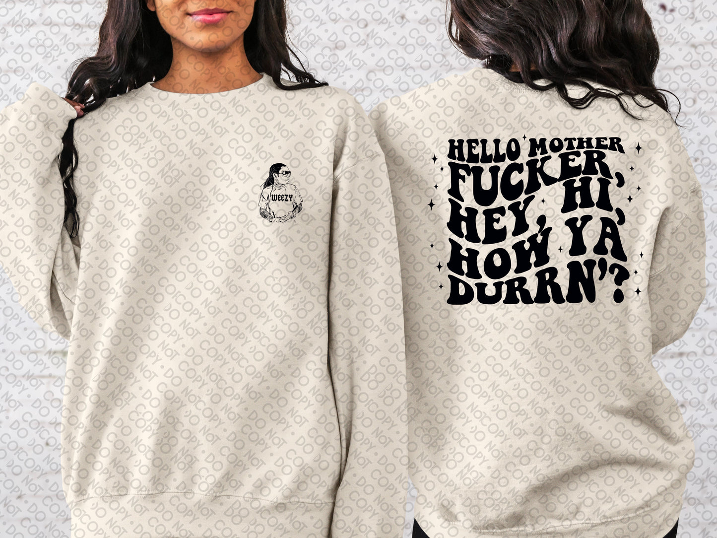 Hello Mother Fucker (Front & Back) Top Design